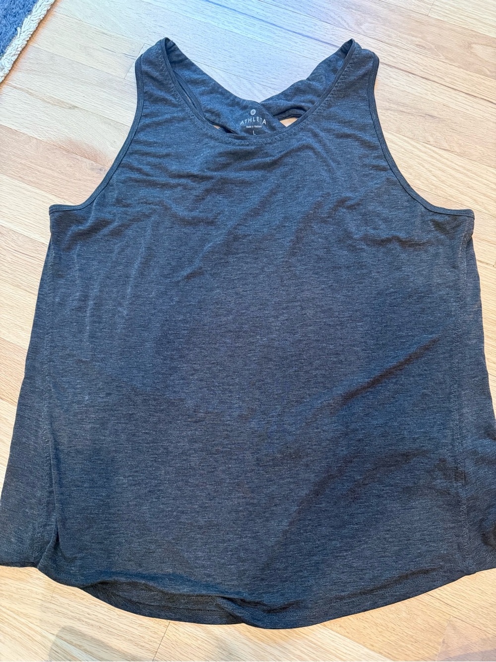 Athleta Dark Charcoal Racerback Workout Tank
